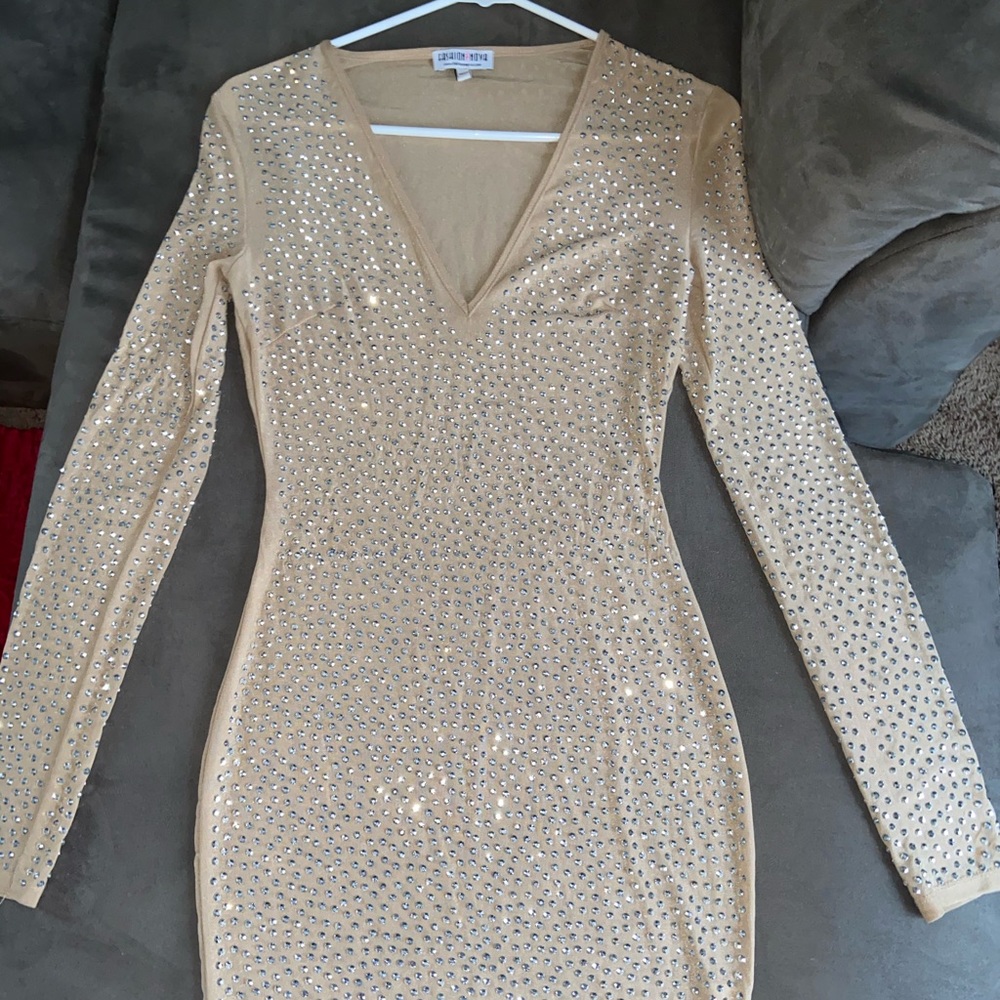 Fashion Nova rhinestone studded dress